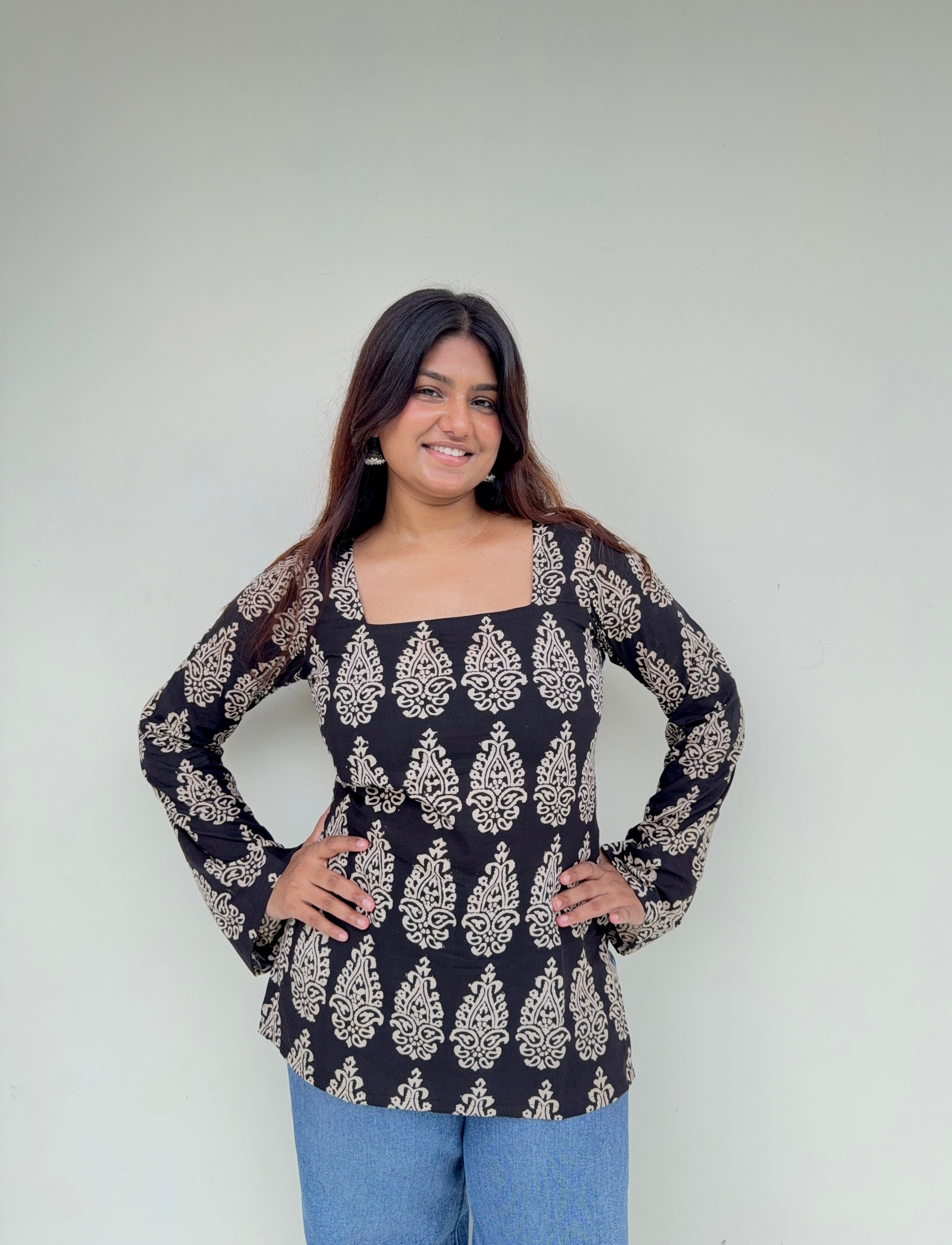Bagru print kurti🖤