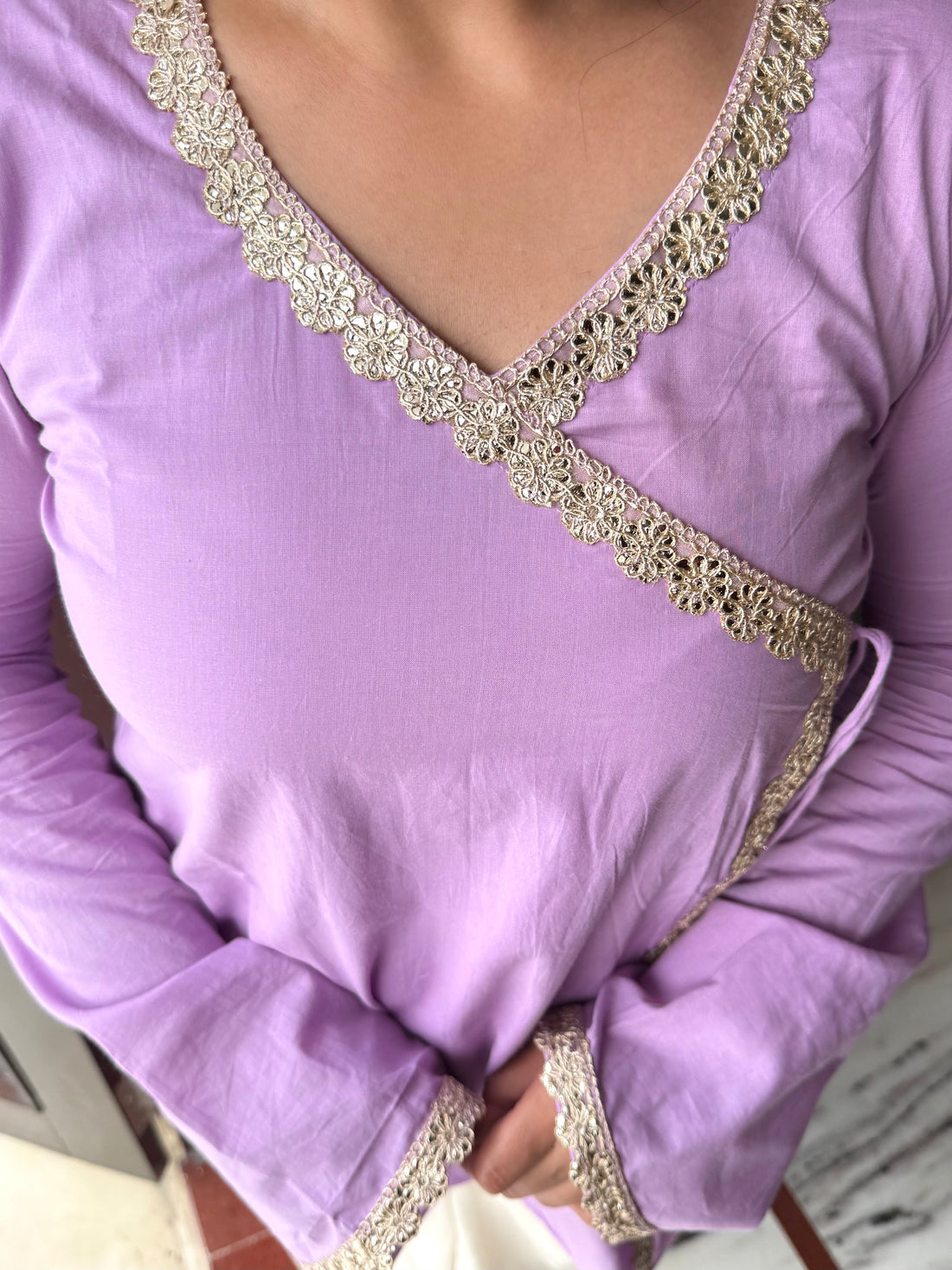Purple Angarkha Kurti ✨