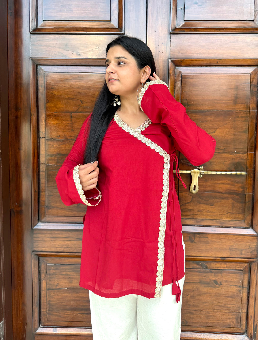 Red Angarkha Kurti ❤️