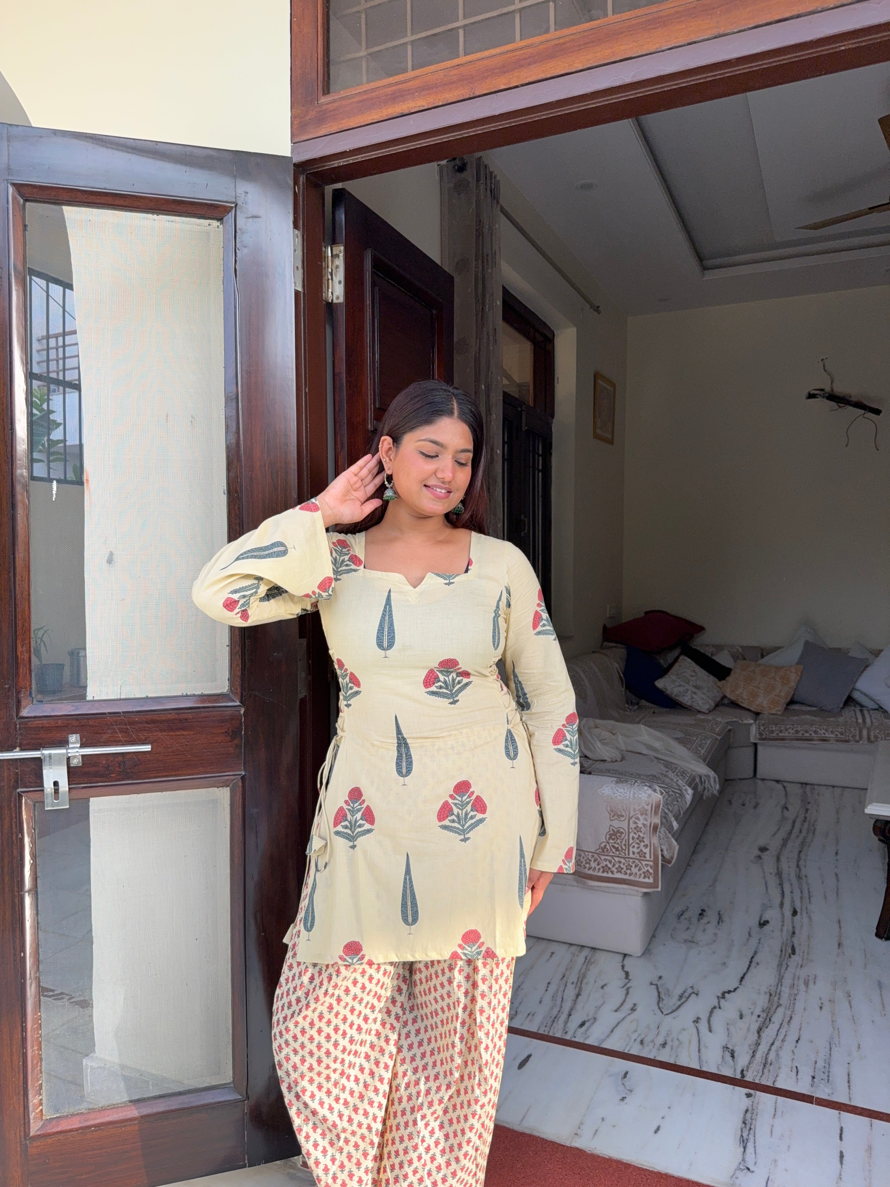 Farshi salwar set with dupatta 🤍