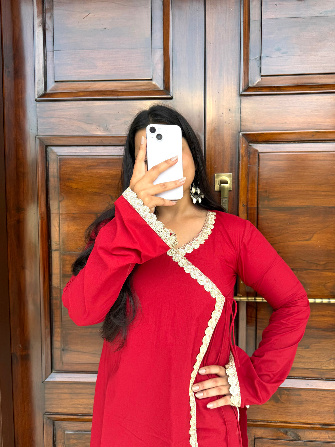 Red Angarkha Kurti ❤️