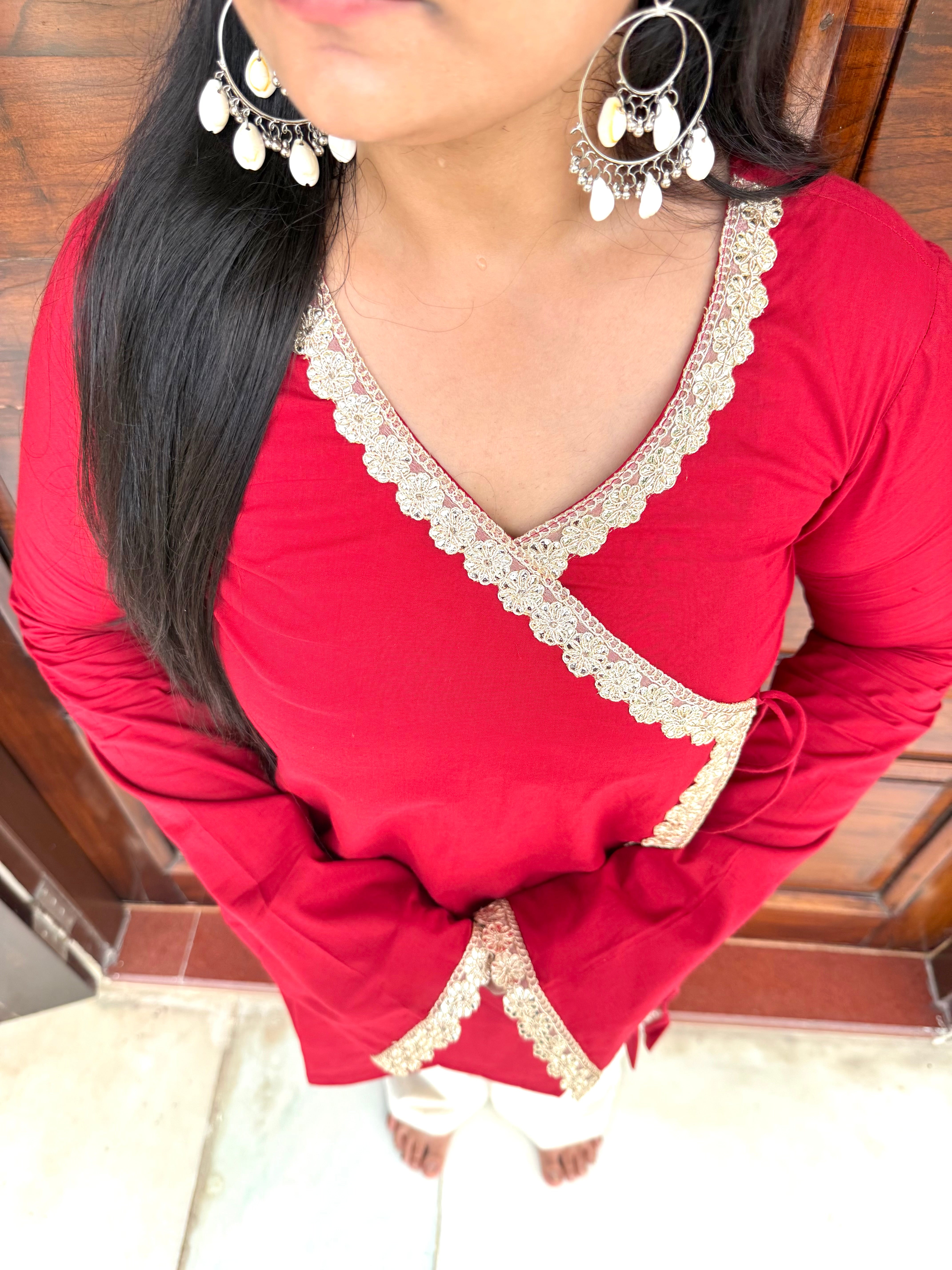 Red Angarkha Kurti ❤️