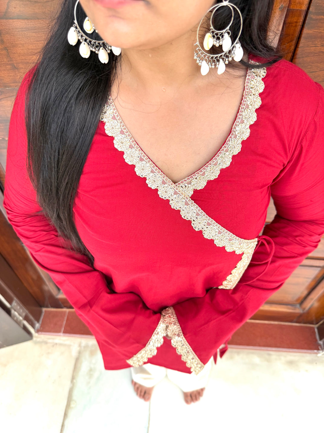 Red Angarkha Kurti ❤️