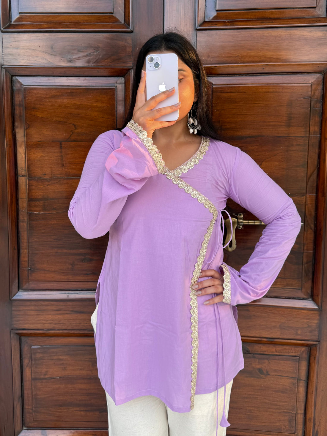Purple Angarkha Kurti ✨