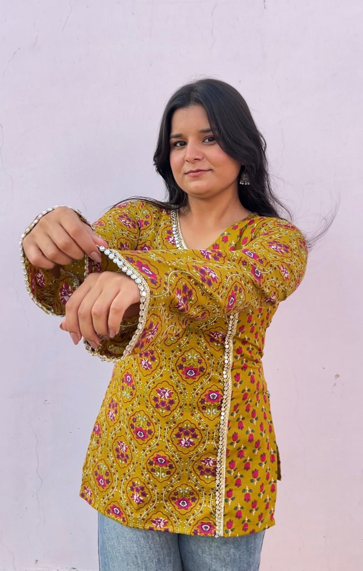 Angarkha pattern kurti