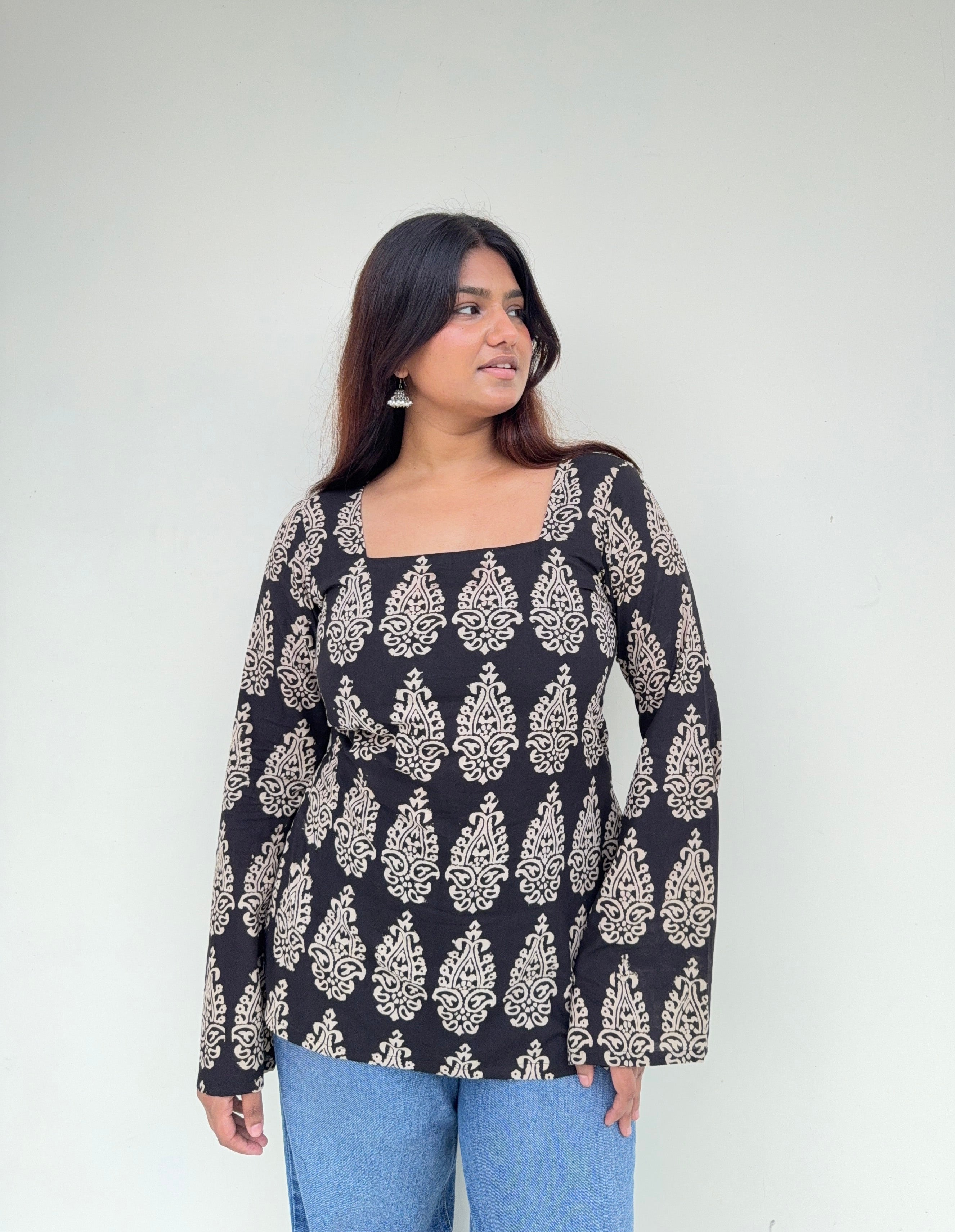 Bagru print kurti🖤