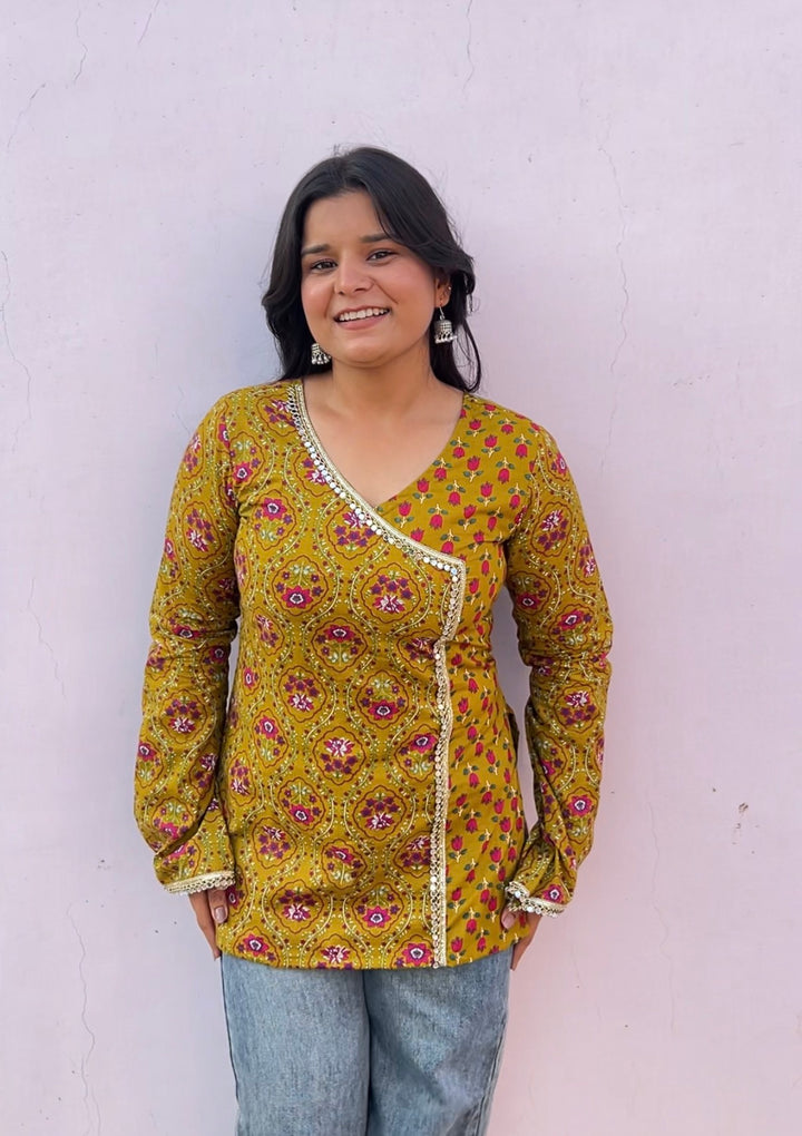 Angarkha pattern kurti