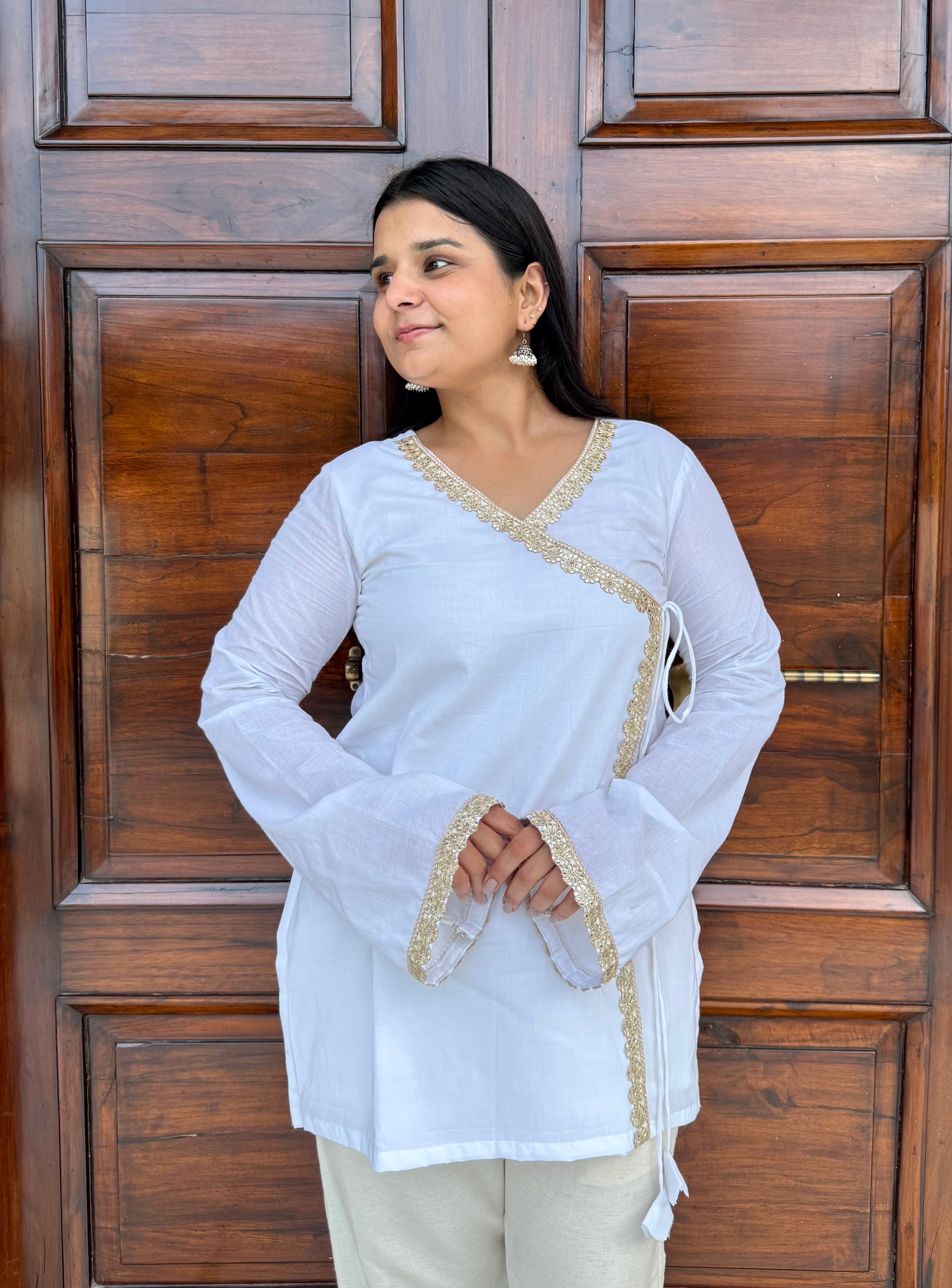 White angarkha kurti ✨