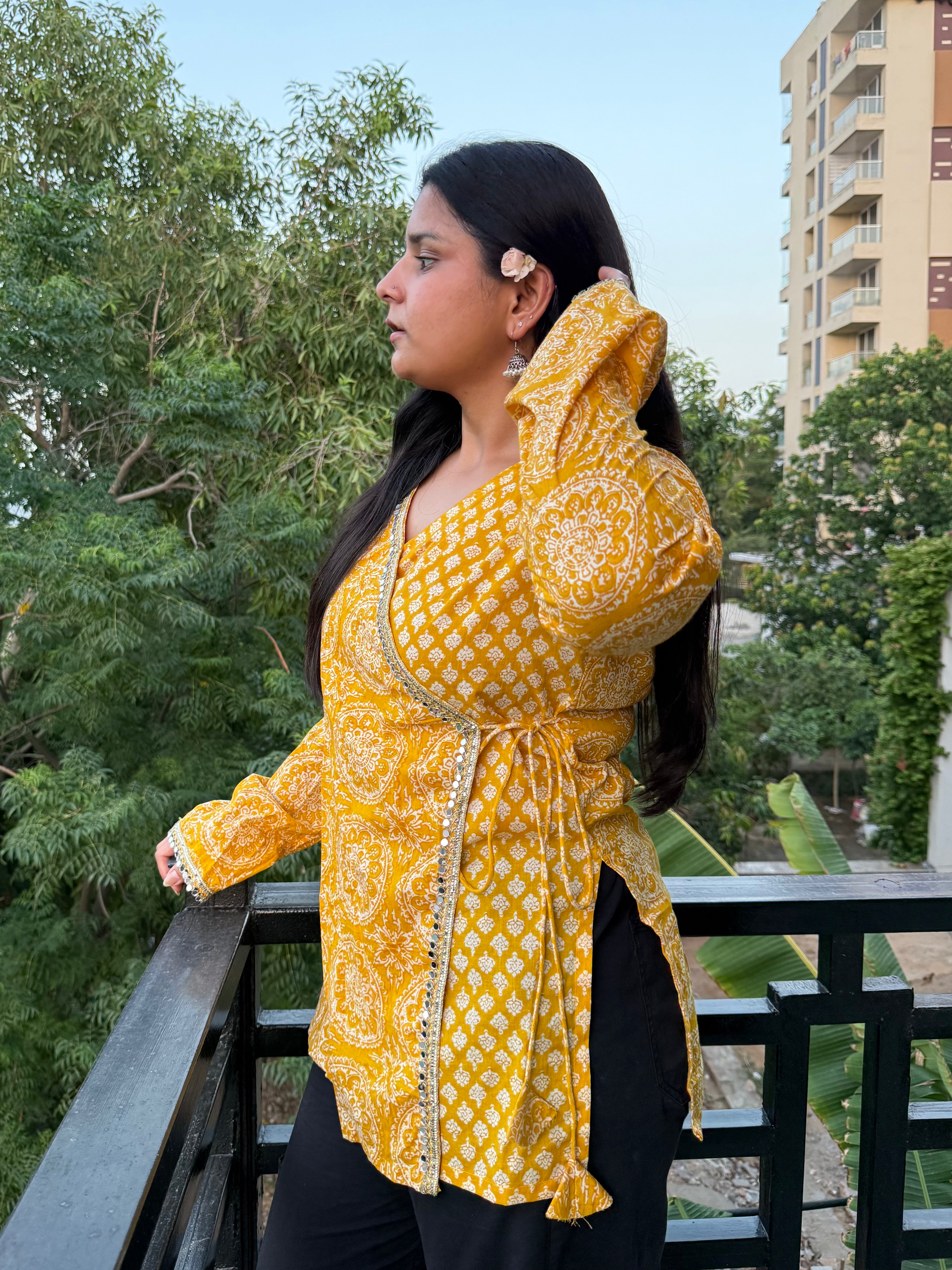 Angarkha tie up kurti
