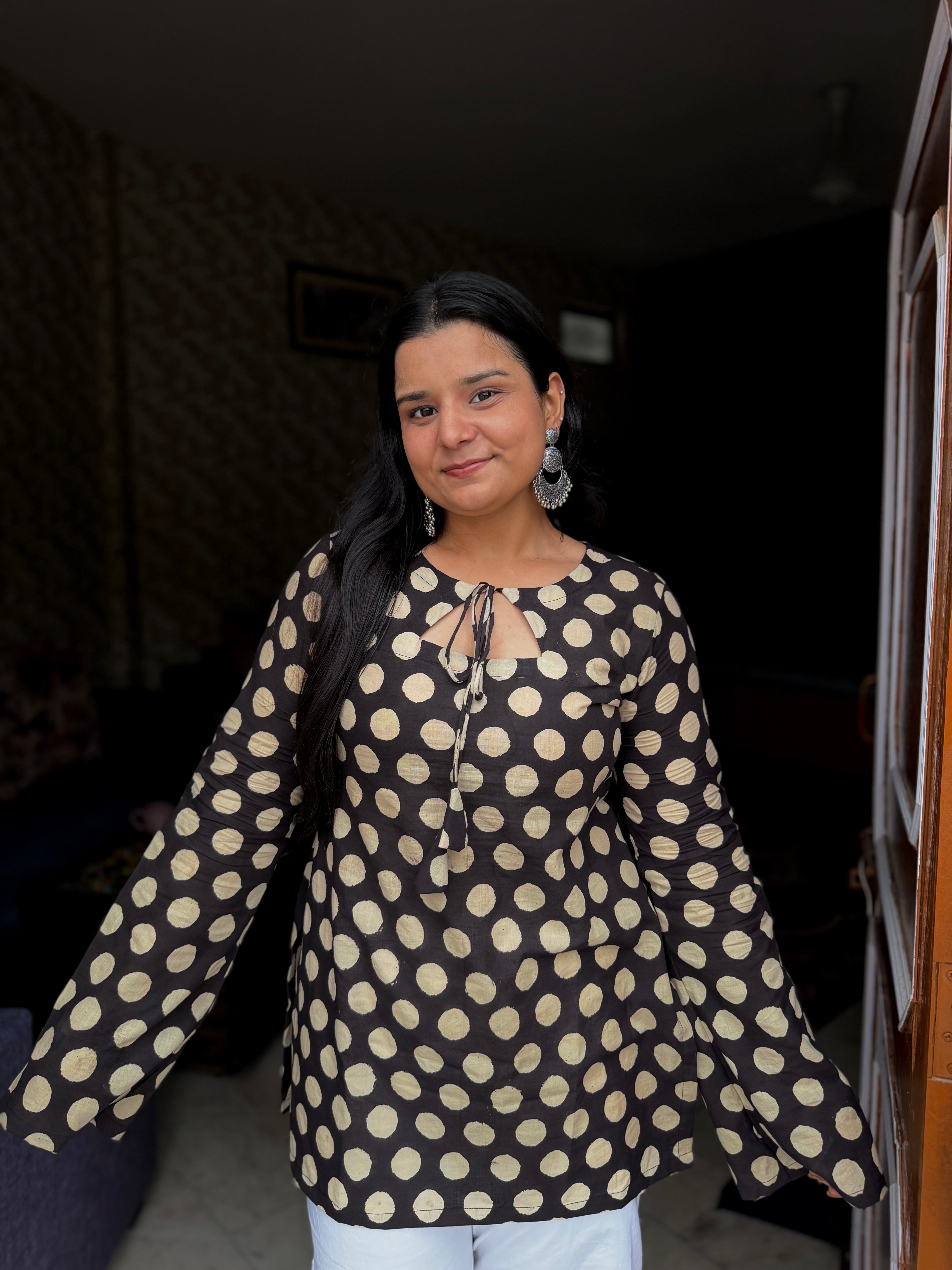 Polka dot kurti🤍