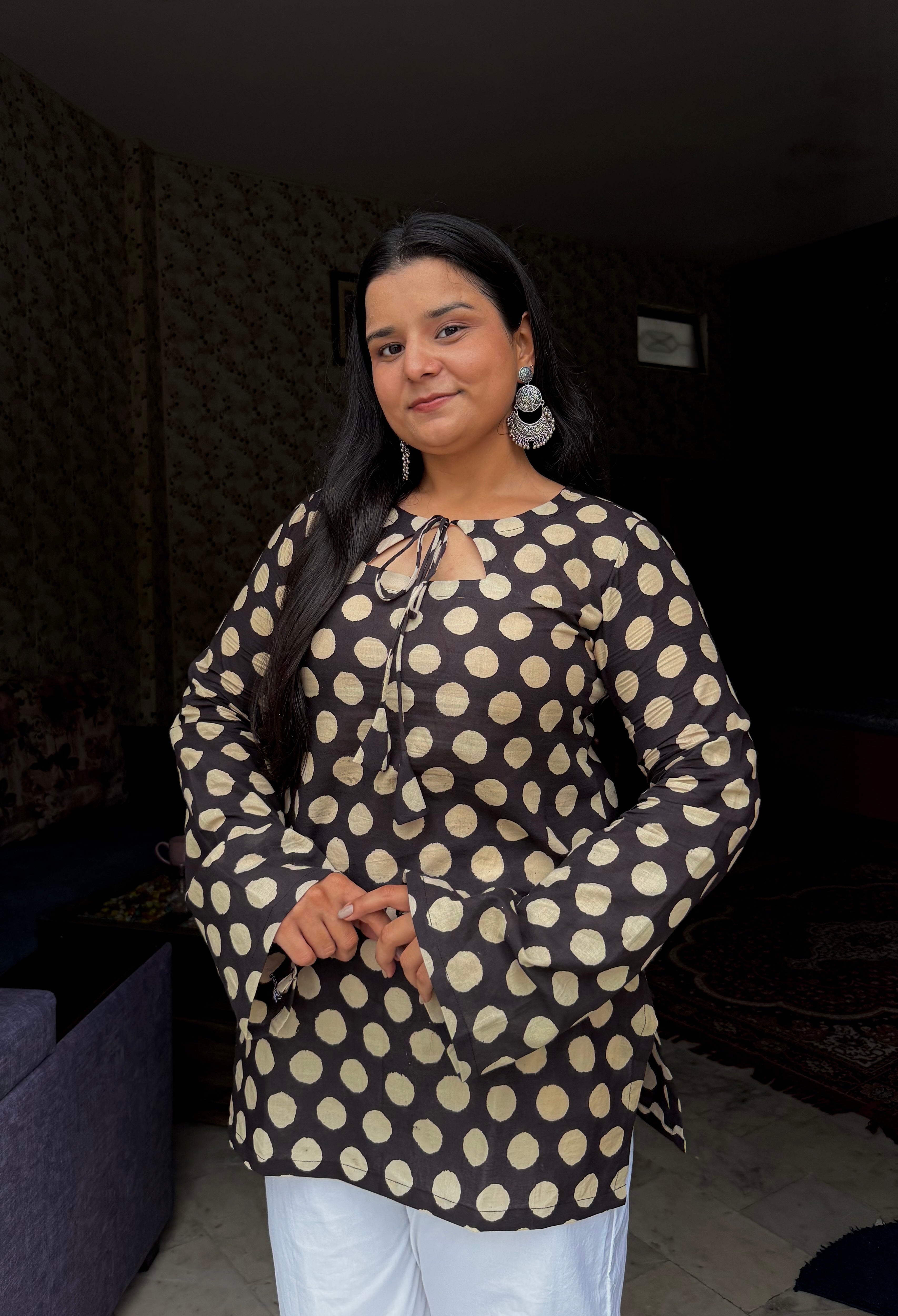 Polka dot kurti🤍