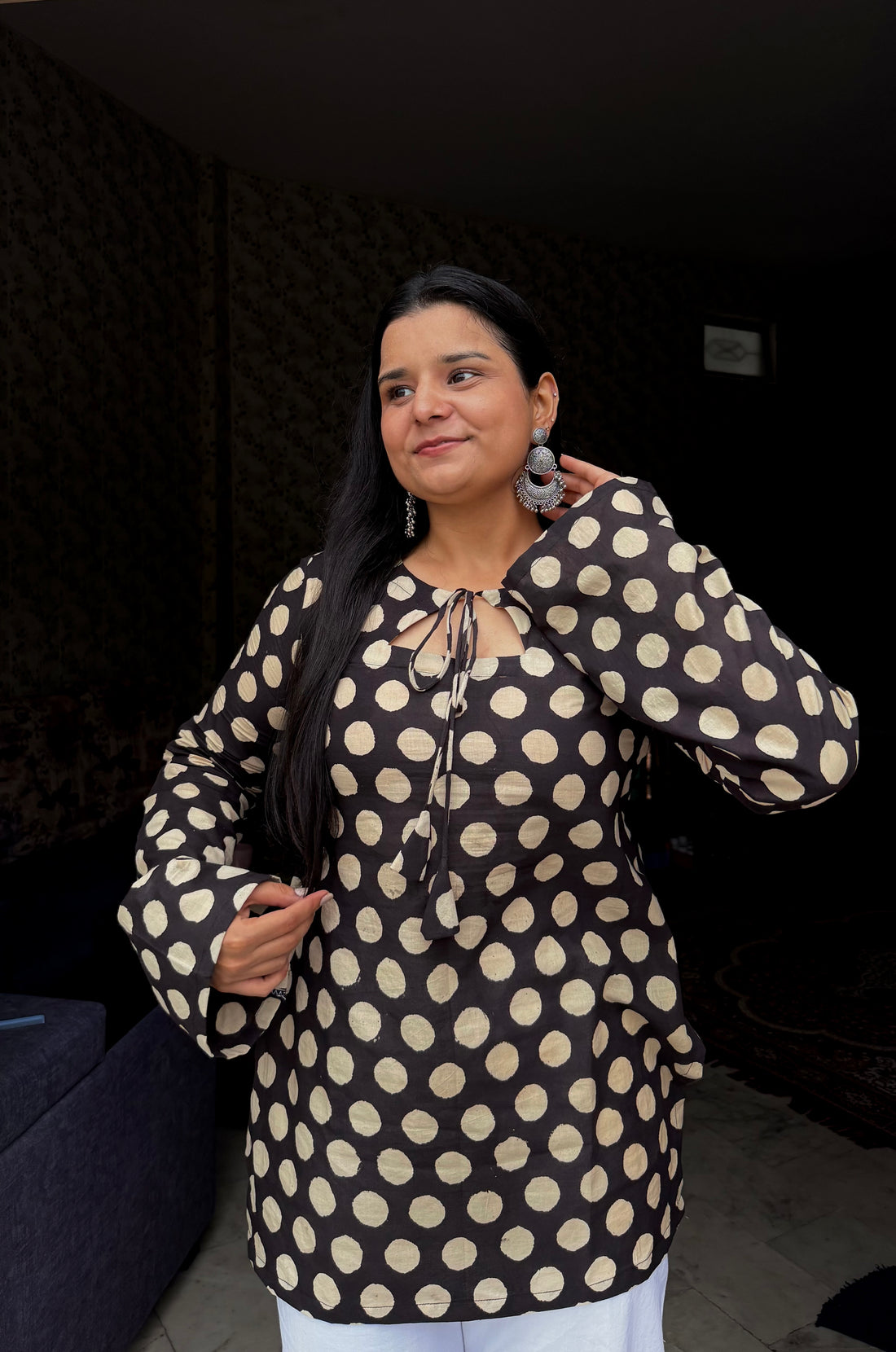 Polka dot kurti🤍
