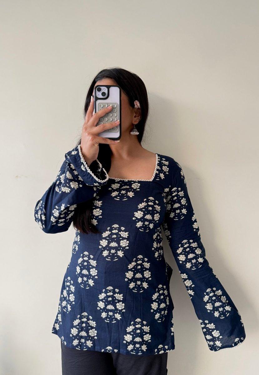 Blue corset back kurti 🦋 - Label Gulvi