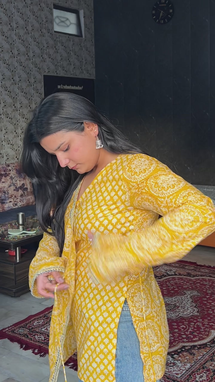 Angarkha tie up kurti