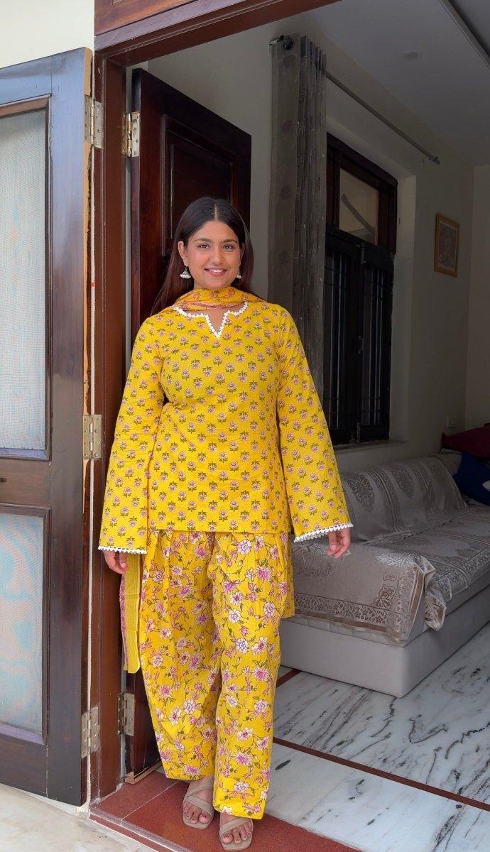 Yellow farshi salwar set💛 - Label Gulvi